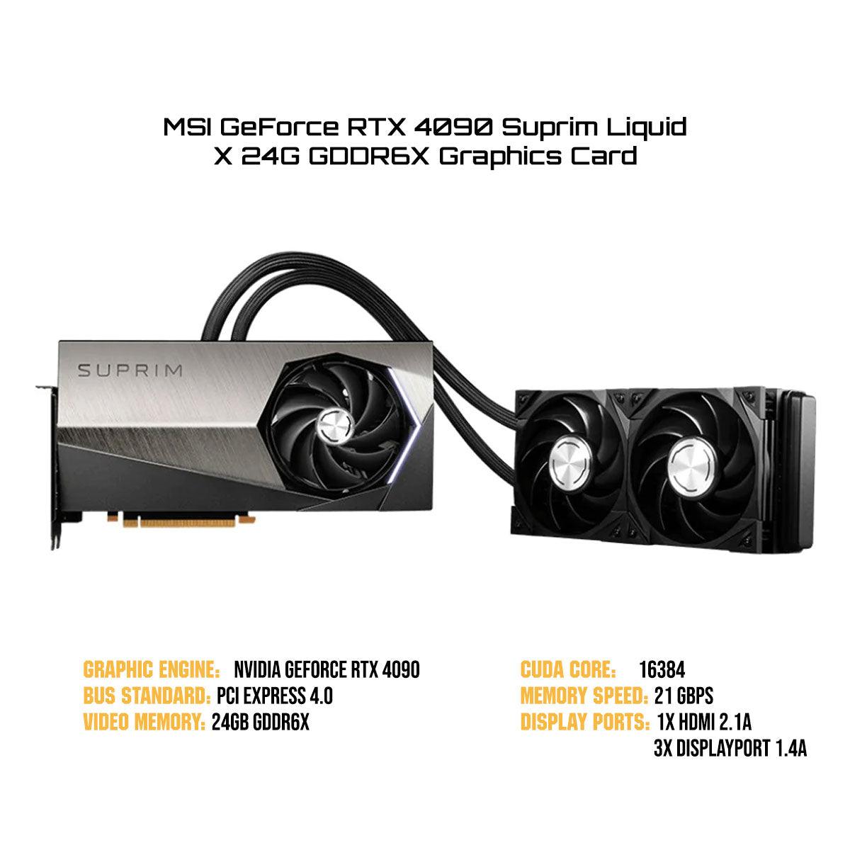 MSI GeForce RTX 4090 Suprim Liquid X 24G GDDR6X Graphics Card