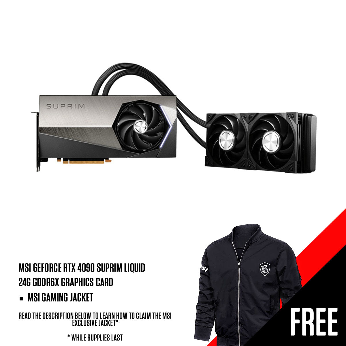 MSI GeForce RTX 4090 Suprim Liquid 24G GDDR6X Graphics Card