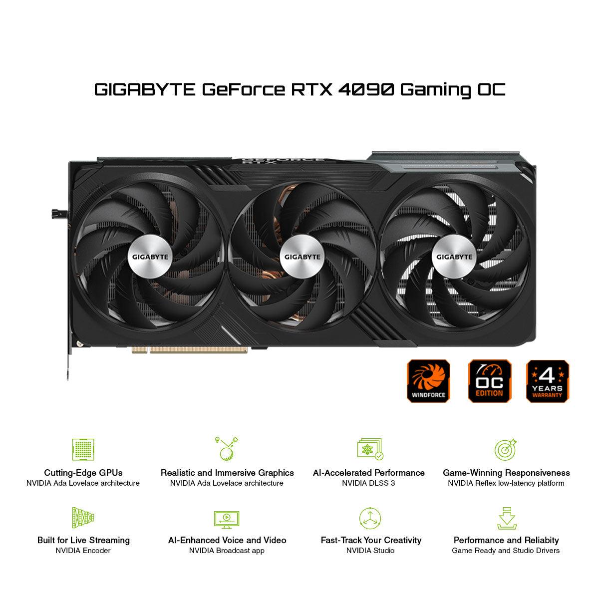 GIGABYTE GeForce RTX 4090 Gaming OC 24GB GDDR6X Graphics Card