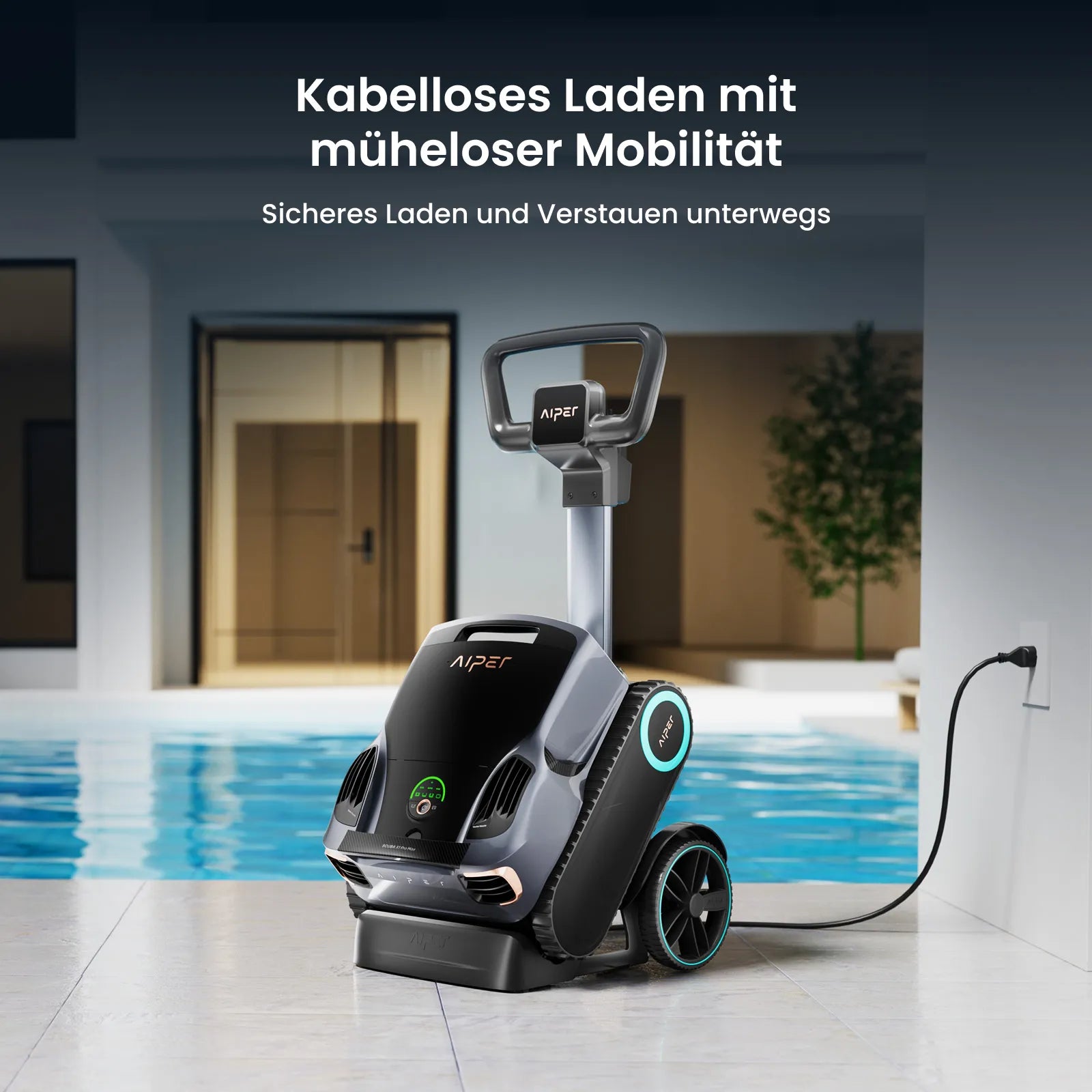 Aiper Scuba X1 Pro Max Cordless Robotic Pool Cleaner with Battery, 360° Mapping FlexiPath 2.0