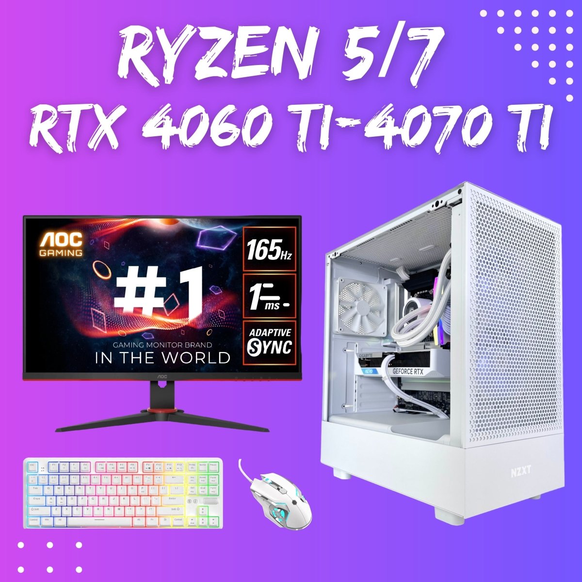Gaming PC Bundle | Ryzen 5/7 7700X | RTX 4060/4070 Ti | 32GB DDR5 | H5 Flow