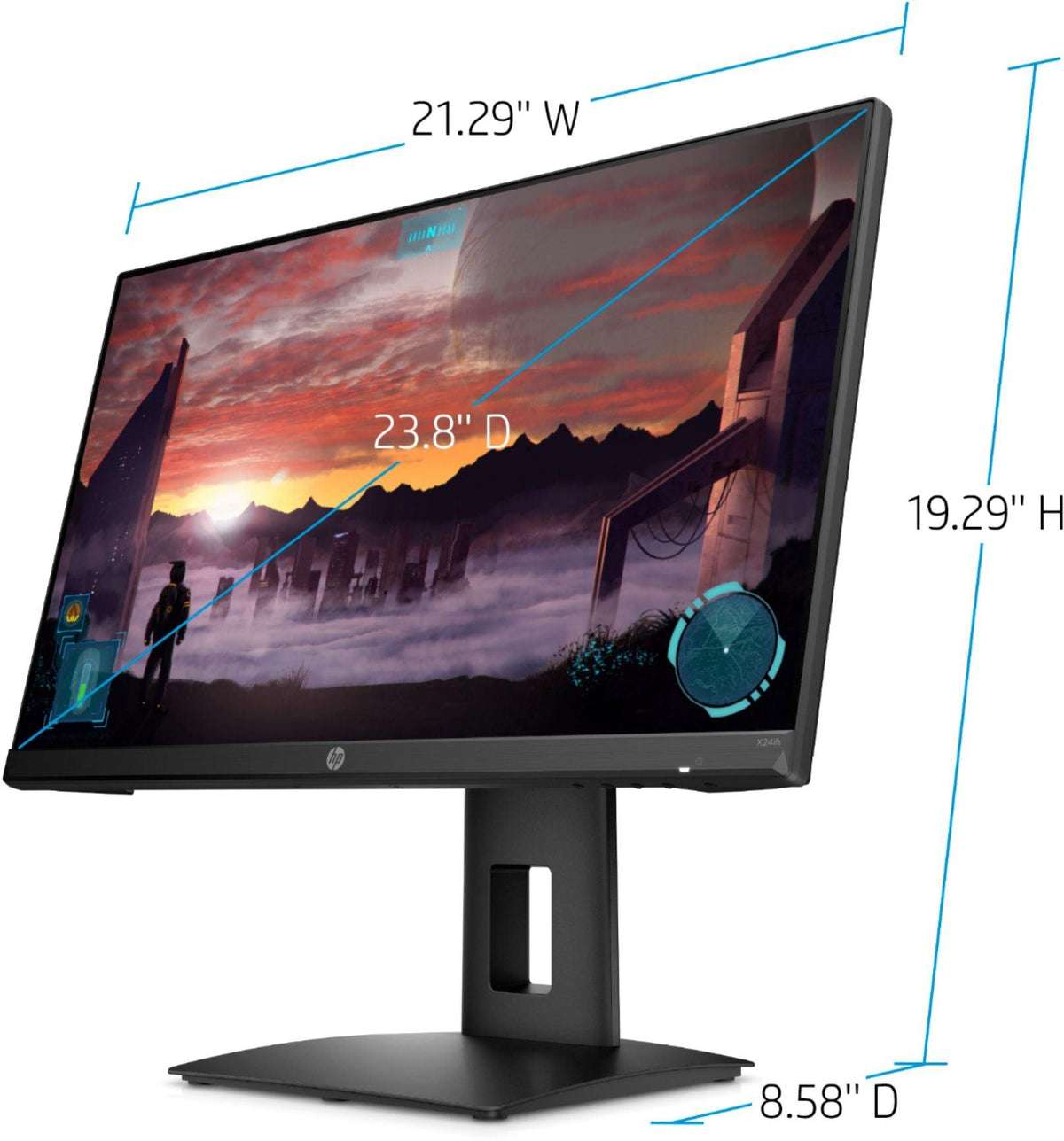 HP Victus 15L TG02-0021D Gaming Desktop PC (Mica Silver) + HP X24IH 13L82AA 23.8” Gaming Monitor