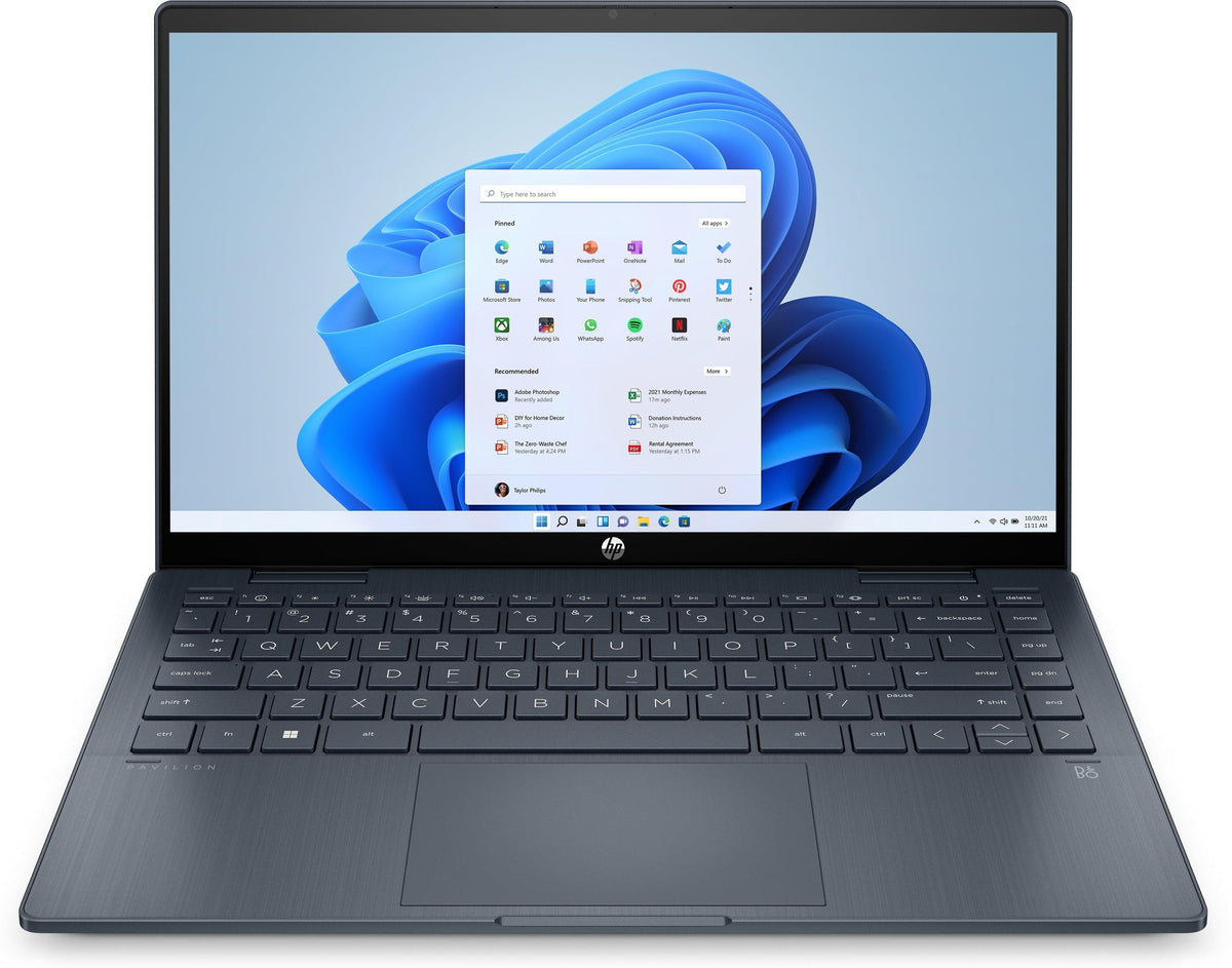 HP Pavilion X360 14-EK0123TU 2-In-1 Laptop (Space Blue) | 14" FHD (1920 x 1080) | i7-1255U | 16GB RAM | 512GB SSD | Intel Iris Xe Graphics | Windows 11 Home | MS Office H&S 2021 | Stylus Pen | HP Prelude 15.6-Inch Topload Bag