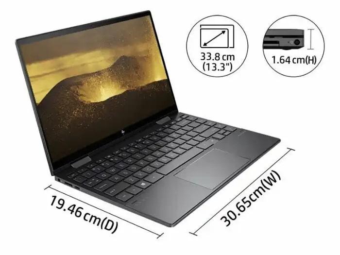 HP ENVY X360 CONVERT 13-AY1001AU LAPTOP (NIGHTFALL BLACK) | 13.3" FHD | RYZEN 7 5800U| 16GB RAM DDR4 | 1TB SSD | RADEON™ GRAPHICS | WIN11 + MS OFFICE HOME & STUDENT HP PRELUDE TOPLOAD BAG