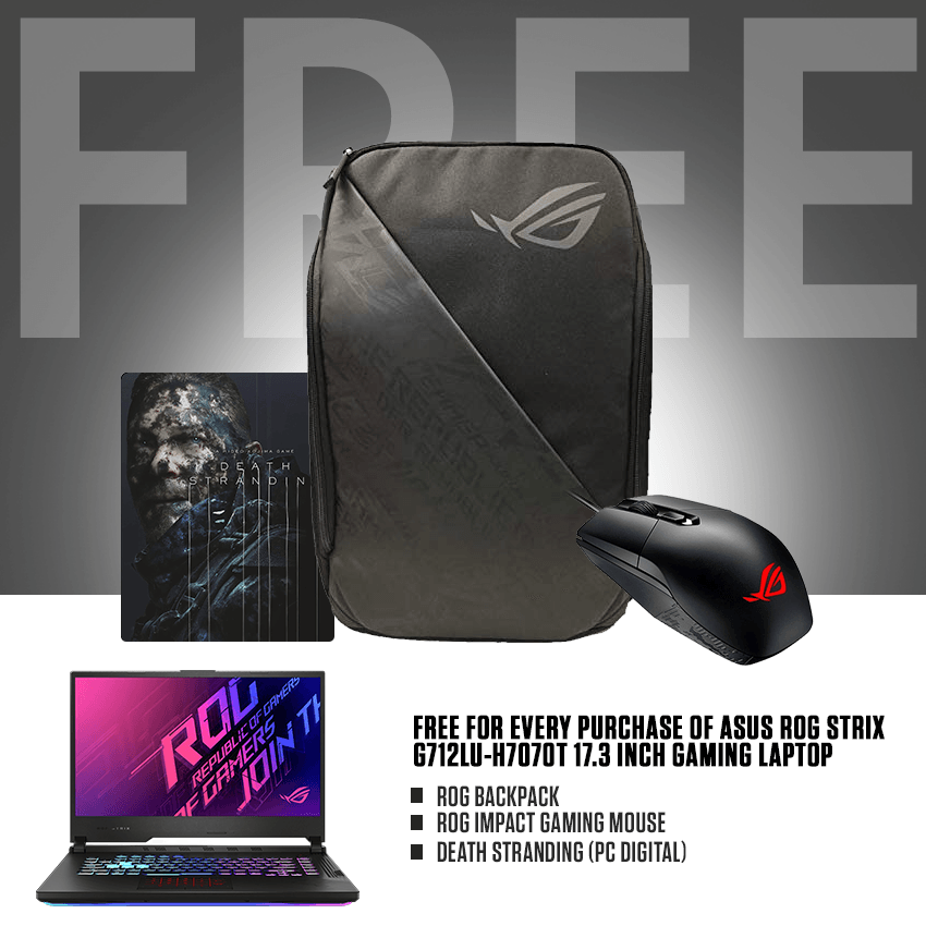 ASUS ROG STRIX G712LU-H7070T 17.3" GAMING LAPTOP+DEATH STRANDING (PC DIGITAL)