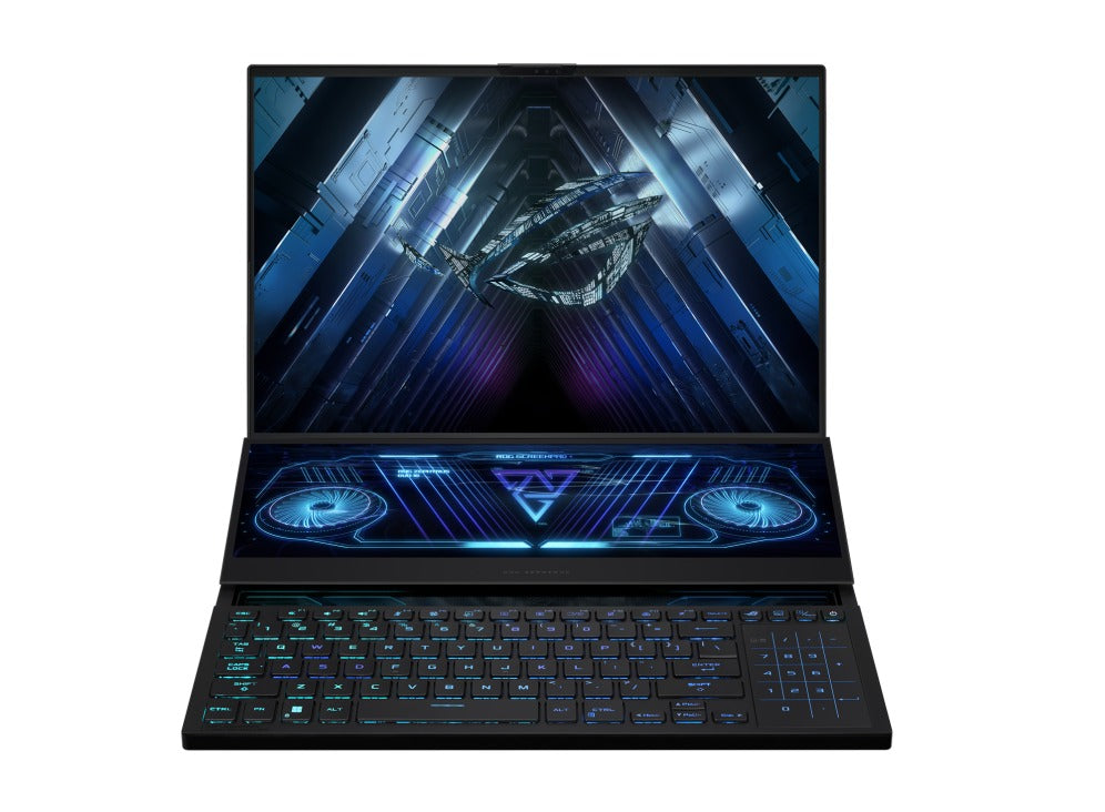 Asus ROG Zephyrus Duo 16 GX650PY-NM044WS Gaming Laptop (Black) | 16" QHD+ (2560x1600 WQXGA) | Ryzen 9 7945HX | 64GB RAM | 4TB SSD | RTX 4090 | Windows 11 Home | Fusion II 300 Palm Rest | ROG Gladius III Mouse | Ranger BP2701 Backpack