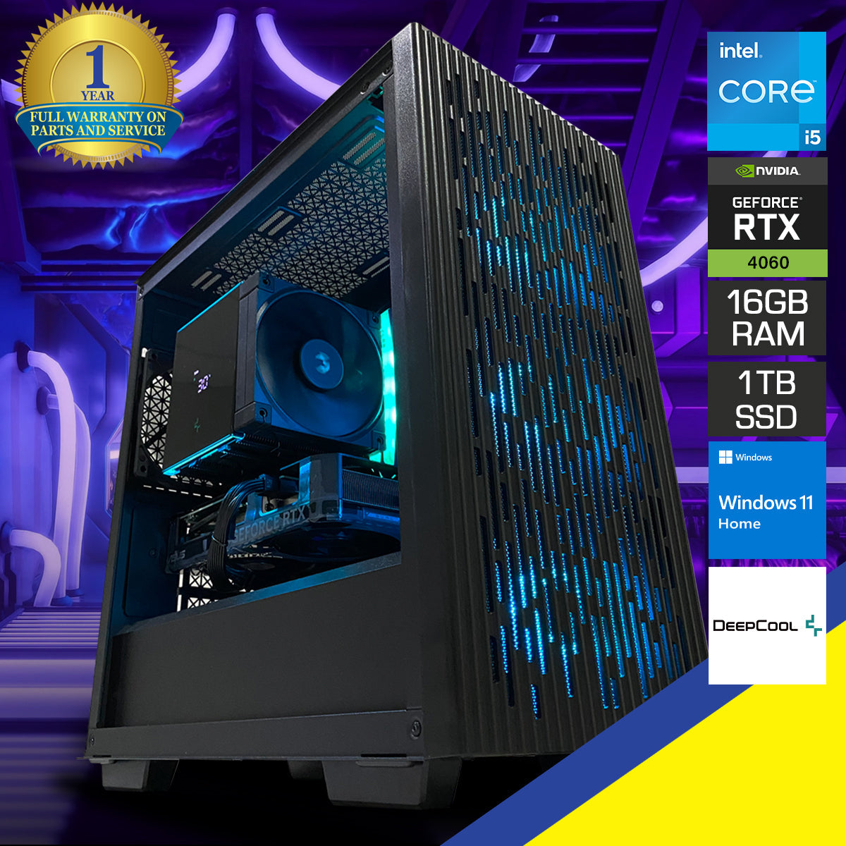 Sigma Matrexx 40 Desktop Gaming PC | Intel i5-13400F | 16GB RAM | 1TB SSD | RTX 4060 OC | Windows 11 Home