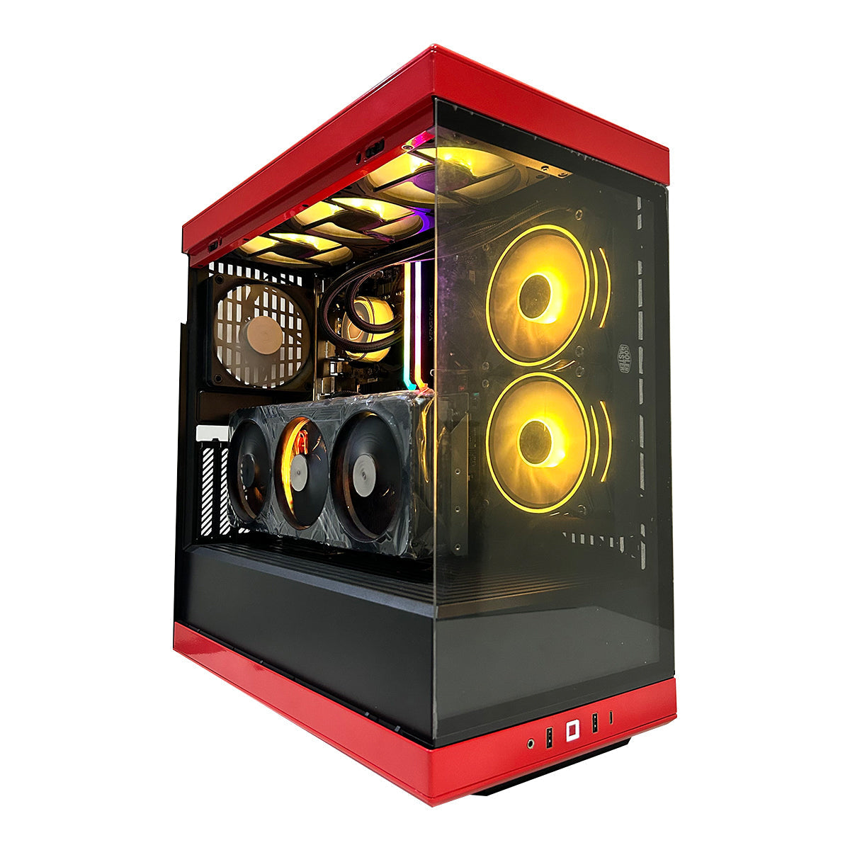 Optima Y40 V3 Desktop Gaming PC (Black/Red) | Intel Core i7 13700F | 32GB RAM | 500GB SSD | 1TB HDD | RTX 4070 Ti | Windows 11 Home
