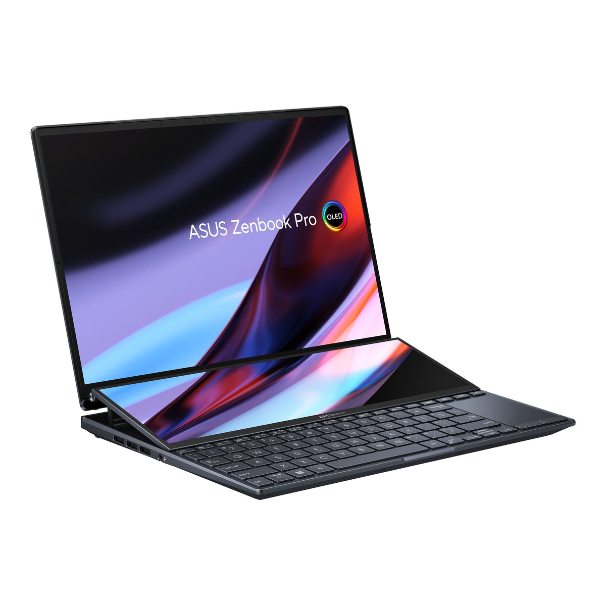 Asus Zenbook Pro 14 Duo OLED UX8402VV-P1051WS (Tech Black) | 14.5" 2.8K OLED (2880x1800) | i9-13900H | 32GB RAM | RTX 4060 | 1TB SSD | Windows 11 Home | MS Office Home & Student 2021 | Asus Sleeve | Asus Stand