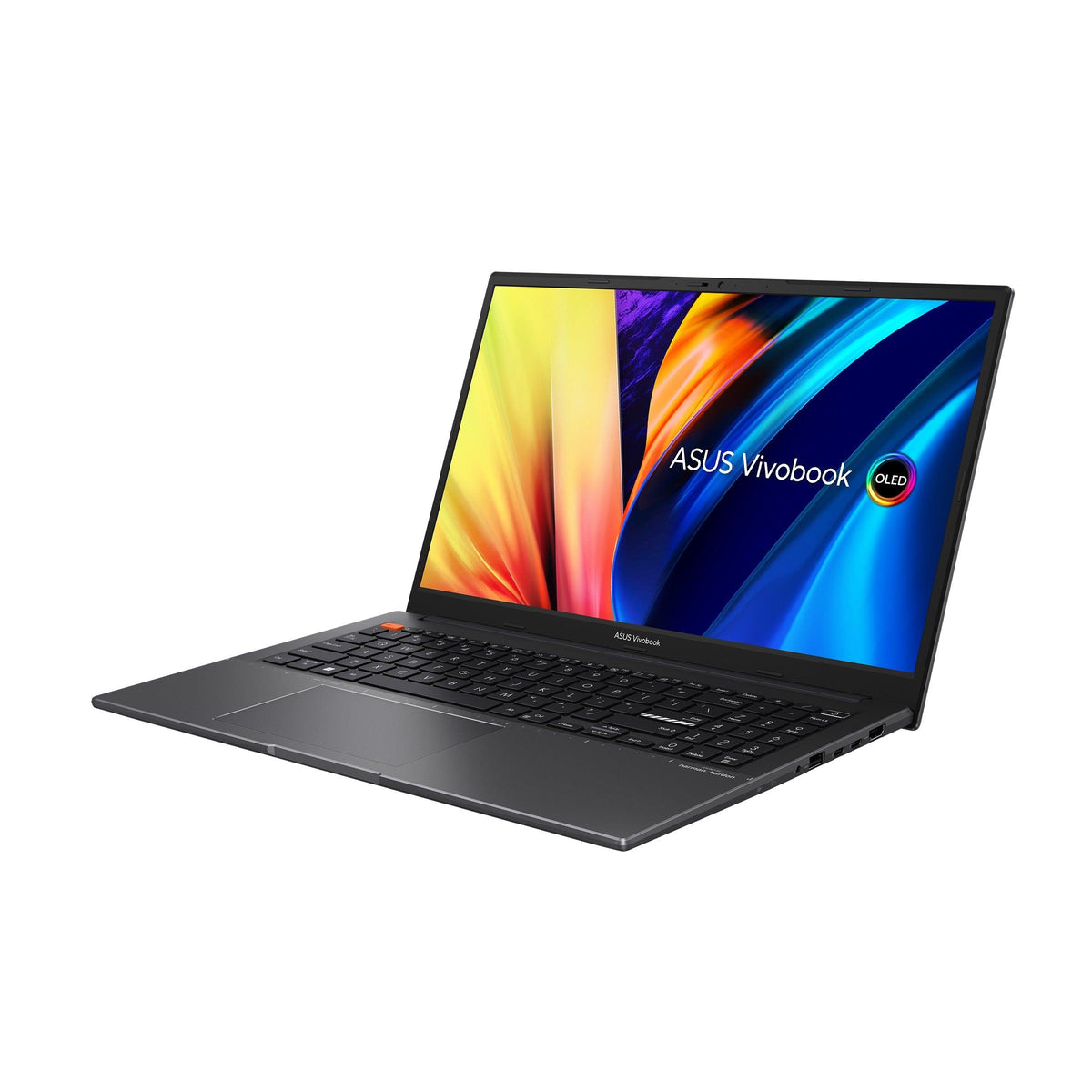 Asus Vivobook S 15 OLED K3502ZA-MA070WS Laptop (Indie Black) | 15.6" 2.8K | i7-12700H | 16GB RAM | 512GB SSD | Intel® Iris Xe Graphics | Windows 11 Home | MS Office Home & Student 2021 | Asus BP1504 Casual Backpack