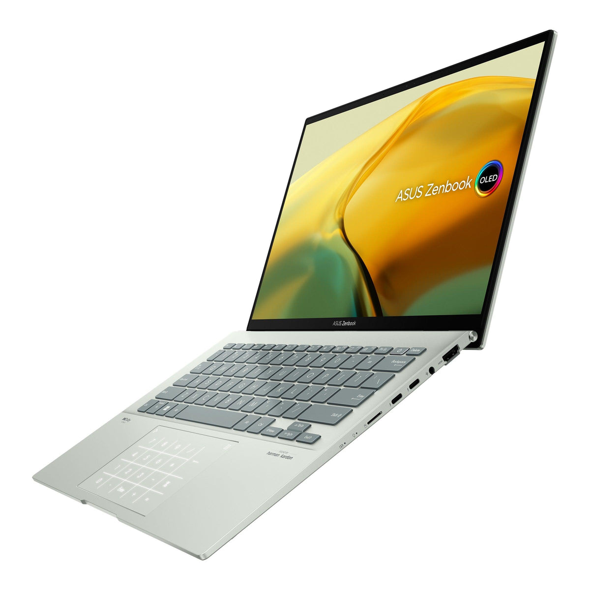 Asus Zenbook 14 OLED UX3402ZA-KM136WS Laptop (Aqua Celadon) | 14” 2.8K | i5-1240P | 16GB RAM | 512GB RAM | Intel Iris Xe Graphics | Windows 11 Home | MS Office H&S 2021 | Asus Sleeve