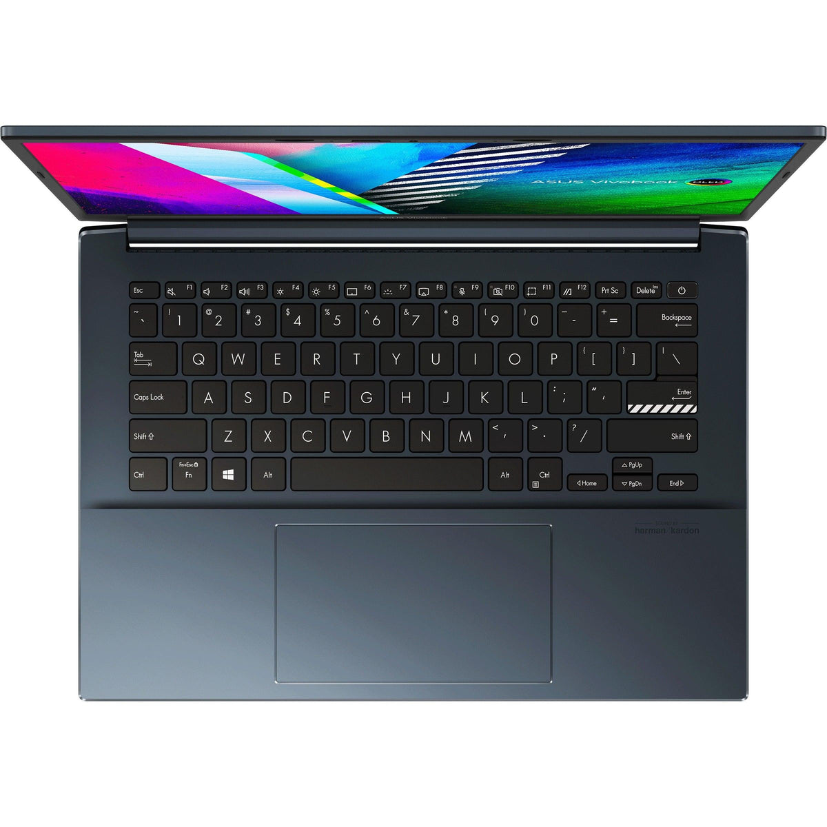 ASUS Vivobook Pro 14 OLED M3401QC-KM070WS Laptop (Quiet Blue) | 14" OLED | RTX™ 3050 | Windows 11 Home | MS Office Home & Student 2021 | ASUS BP1504 Casual Backpack