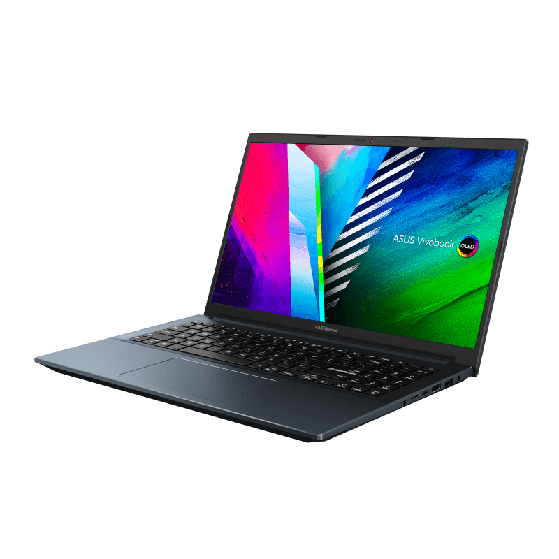ASUS VIVOBOOK PRO 15 OLED M3500QC-L1080TS LAPTOP (QUIET BLUE) | 15.6" FHD | RYZEN 5 5600H | 16Gb DDR4 | 512GB SSD | RTX 3050 | WIN10 + MS OFFICE HOME & STUDENT 2019 + ASUS NEREUS BACKPACK (BLACK)