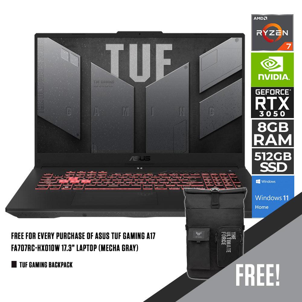 ASUS TUF GAMING A17 FA707RC-HX010W LAPTOP | 17.3" FHD | Ryzen 7 6800H | 8GB DDR5 | 512GB SSD | RTX 3050 | Windows 11 Home + TUF Gaming Backpack