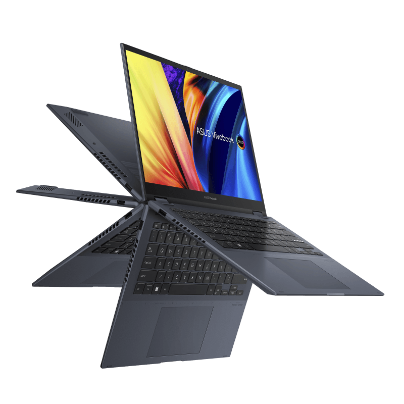 ASUS Vivobook S 14 FLIP OLED TN3402QA-KN090WS Laptop (Quiet Blue) | 14" 2.8K | Ryzen 7 5800H | 8GB DDR4 | 512 GB SSD | AMD Radeon Graphics | Windows 11 Home | MS Office H&S 2021 | Palmrest | ASUS Sleeve | Stylus Pen