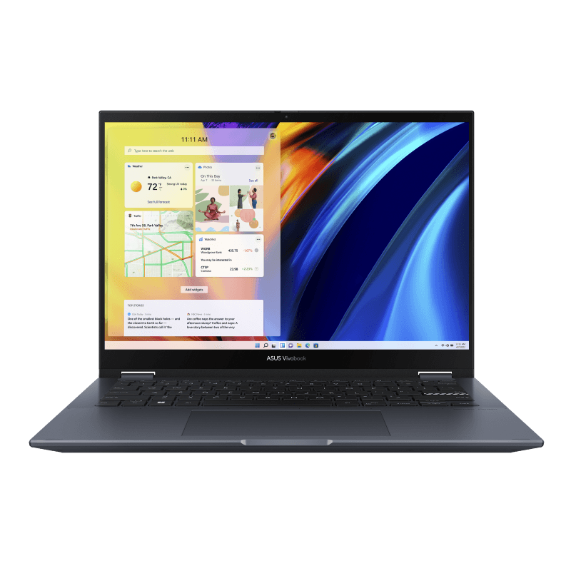 ASUS Vivobook S 14 FLIP OLED TN3402QA-KN090WS Laptop (Quiet Blue) | 14" 2.8K | Ryzen 7 5800H | 8GB DDR4 | 512 GB SSD | AMD Radeon Graphics | Windows 11 Home | MS Office H&S 2021 | Palmrest | ASUS Sleeve | Stylus Pen