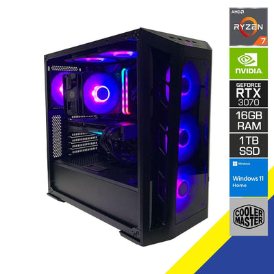 Sophos CM-MB530P Gaming PC (Black) | Ryzen 7 5700X | 16GB RAM DDR4 | 1TB M.2 SSD | RTX 3070 | Windows 11 Home