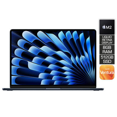 Macbook Air 15" (2023) MQKX3PP/A (Midnight) | M2 Chip | 8-Core CPU | 10-Core GPU | 8GB RAM | 512GB SSD