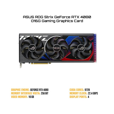 ASUS ROG Strix GeForce RTX 4080 O16G Gaming Graphics Card