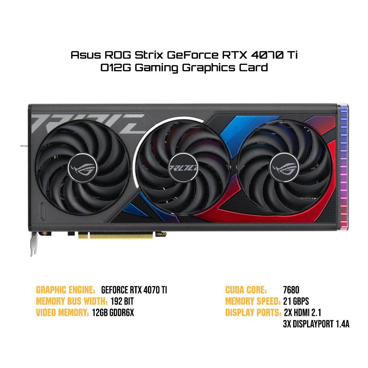 Asus ROG Strix GeForce RTX 4070 Ti O12G Gaming Graphics Card