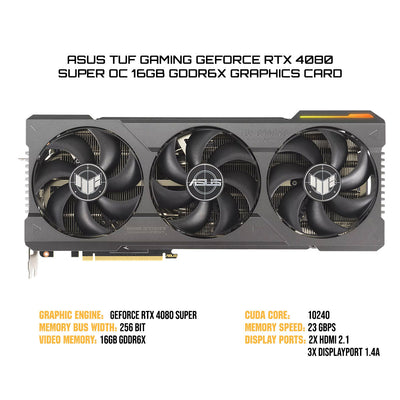 Asus TUF Gaming GeForce RTX 4080 Super OC 16GB GDDR6X Graphics Card