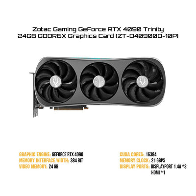 Zotac Gaming GeForce RTX 4090 Trinity 24GB GDDR6X Graphics Card (ZT-D40900D-10P)