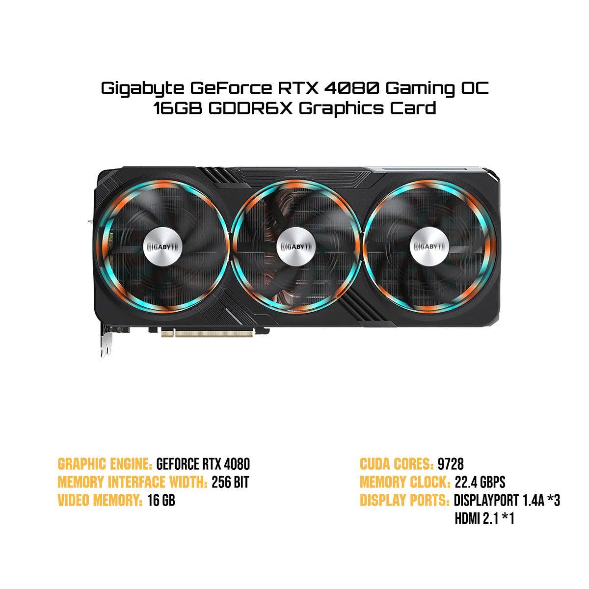 Gigabyte GeForce RTX 4080 Gaming OC 16GB GDDR6X Graphics Card
