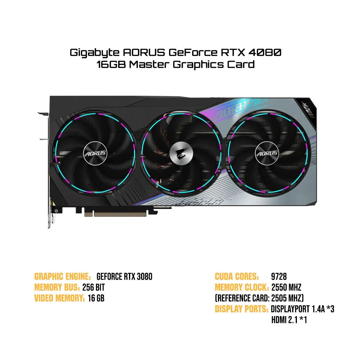 Gigabyte AORUS GeForce RTX 4080 16GB Master Graphics Card
