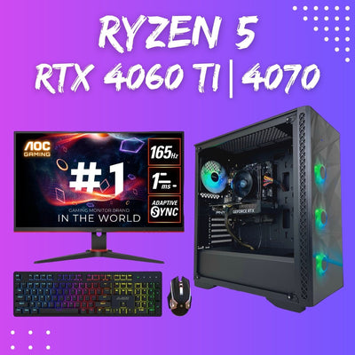 Gaming PC Bundle | Ryzen 5 5500/5600 | RTX 4060Ti/4070 | Darkfire Vortex