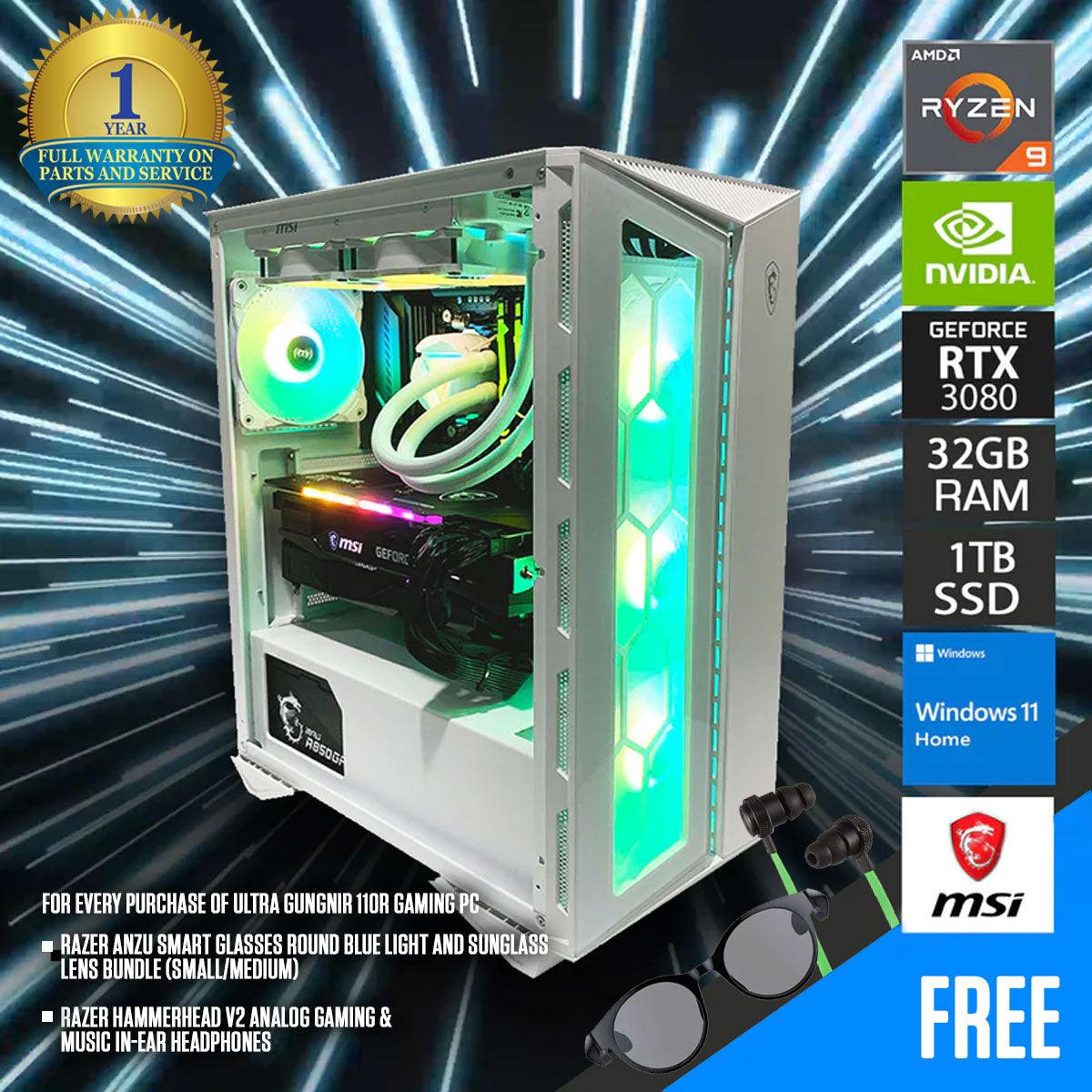 ULTRA GUNGNIR 110R GAMING PC |  Ryzen 9 5900X | 32 GB RAM DDR4 | 1 TB SSD | RTX 3080 | Windows 11 Home