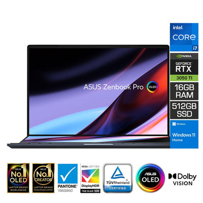 ASUS Zenbook PRO 14 Duo Oled UX8402ZE-M3050WS (Black) | 14" 2.8K OLED | i7-12700H | 16 GB DDR5 | RTX™ 3050 Ti | 512 GB SSD | Windows 11 Home