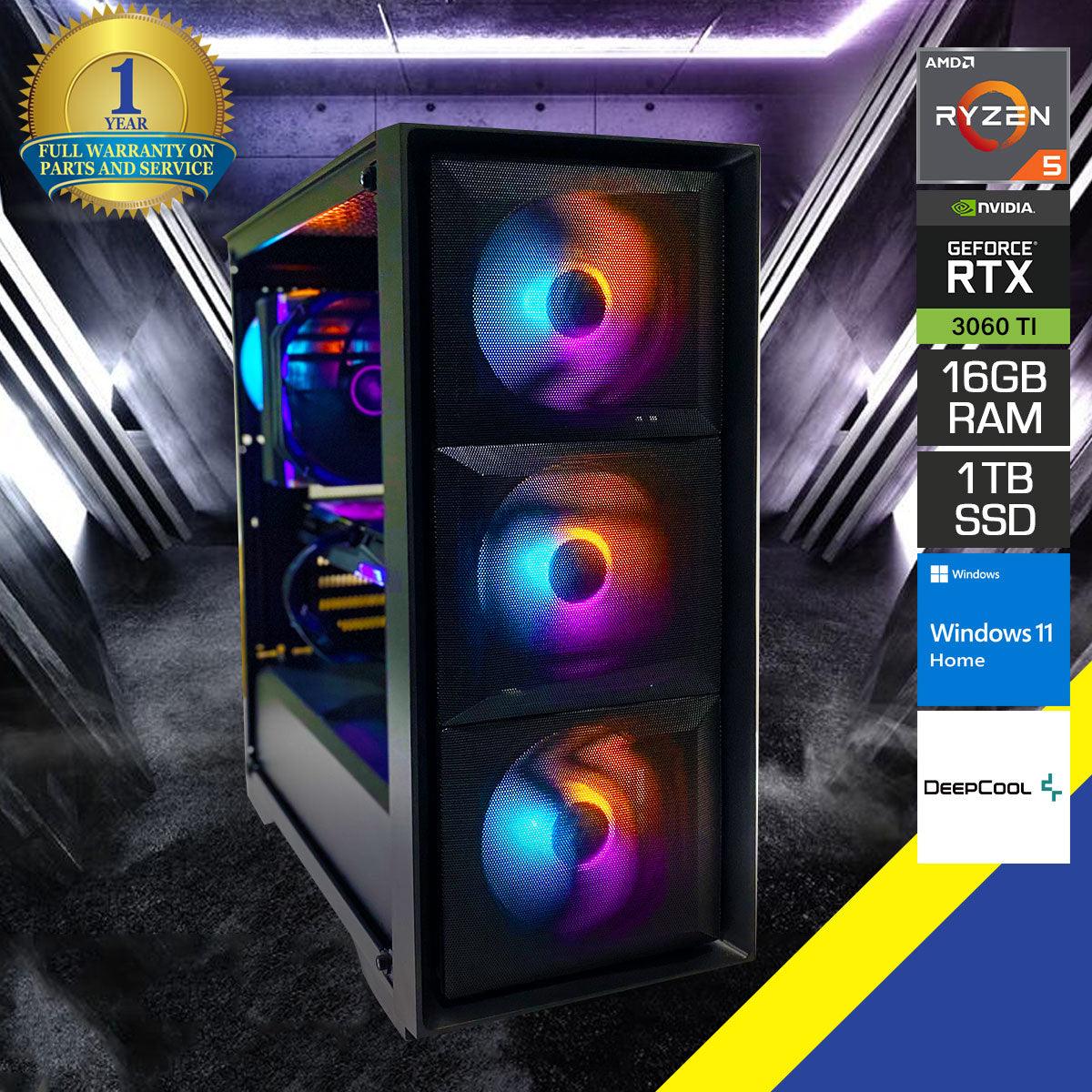 SIGMA MATREXX 50 MESH 4FS GAMING PC | Ryzen 5 5600x | RTX 3060 Ti | 16 GB RAM DDR4 | 1TB SSD | Windows 11 Home