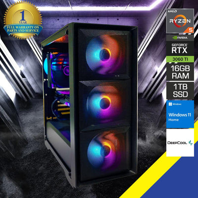 SIGMA MATREXX 50 MESH 4FS GAMING PC | Ryzen 5 5600x | RTX 3060 Ti | 16 GB RAM DDR4 | 1TB SSD | Windows 11 Home