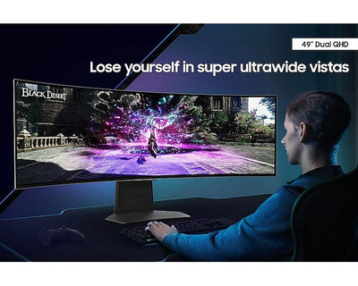 Samsung Odyssey OLED G9 (G95SC) LS49CG954SEXXP 49" Neo Quantum Processor Pro 0.03ms 240Hz GTG 5120x1440 Dual QHD Curved Smart Gaming Monitor + Samsung HW-B550 Soundbar (Black) Bundle