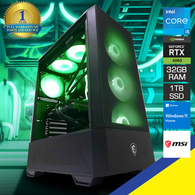 Aurora Forge 112R Desktop Gaming PC | Intel i5-14600KF | 32GB RAM | 1TB SSD | RTX 4060 | Windows 11 Home
