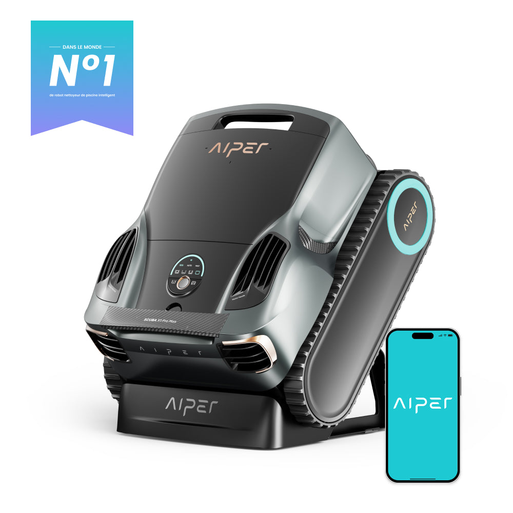 Aiper Scuba X1 Pro Max Cordless Robotic Pool Cleaner with Battery, 360° Mapping FlexiPath 2.0