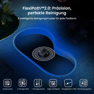 Aiper Scuba X1 Pro Max Cordless Robotic Pool Cleaner with Battery, 360° Mapping FlexiPath 2.0