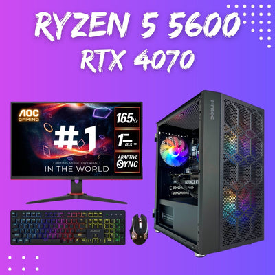 Gaming PC Bundle | Ryzen 5 | RTX 4070| Dark Phantom NX200M