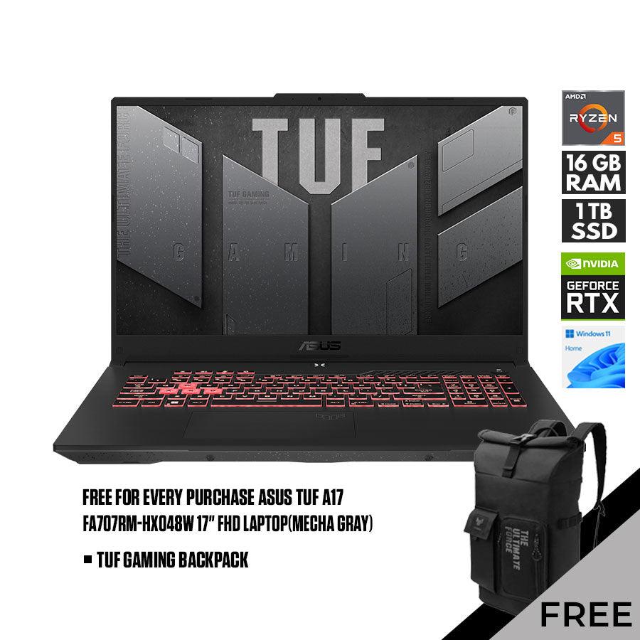 ASUS TUF Gaming A17 (2022) FA707RM-HX048W (Mecha Gray) | 17" | AMD Ryzen™ 7 6800H | 8GB DDR5 | 1TB SSD | RTX3060 | WIN11 + TUF Gaming Backpack