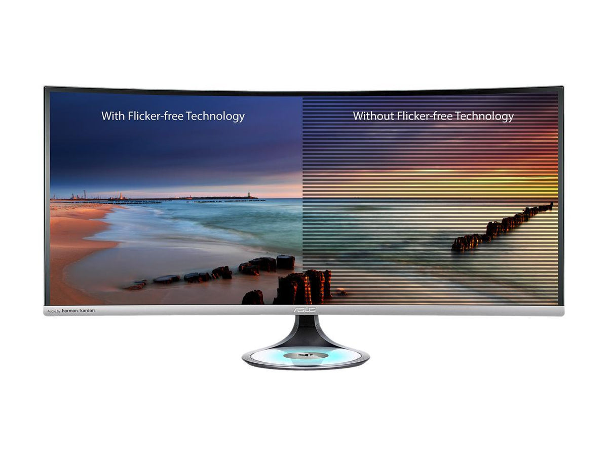 Asus Designo MX38VC 37.5" UWQHD IPS 75HZ USB-C Eye Care Adaptive-SYNC Curved Gaming LCD Monitor With QI Charging
