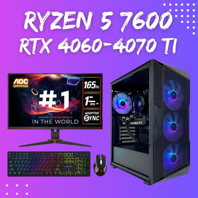 Gaming PC Bundle | Ryzen 5 7600 | RTX 4060-4070 TI | 32GB DDR5 AX61 Elite