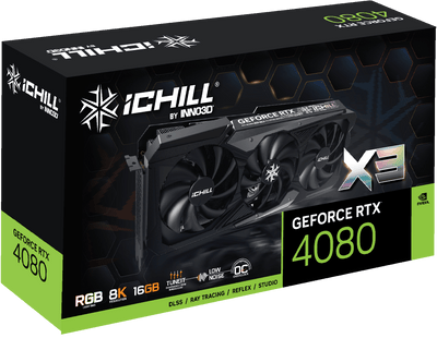 INNO3D GeForce RTX 4080 ICHILL X3 16GB GDDR6X Graphics Card (C40803-166XX-187049H)