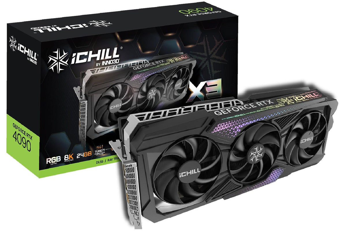 INNO3D GeForce RTX 4090 ICHILL X3 24GB GDDR6X Graphics Card (C40903-246XX-1833VA47)