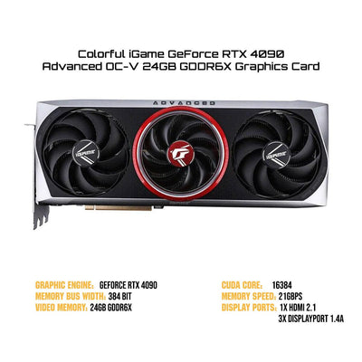 Colorful iGame GeForce RTX 4090 Advanced OC-V 24GB GDDR6X Graphics Card