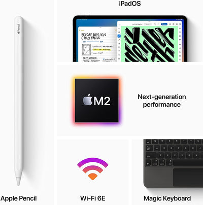 iPad Pro M2 (6th Gen) Wifi 128GB 12.9” (Silver) (MNXQ3PP/A)