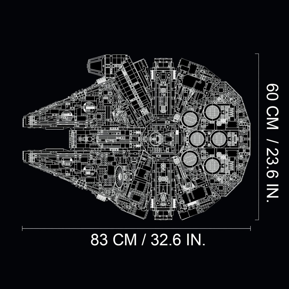LEGO Star Wars Millennium Falcon, UCS Set for Adults, Model Kit to Build with Han Solo, Princess Leia & Chewbacca Minifigures, Plus Droid Figure, Collectible Gifts for Teenagers, Boys and Girls 75192
