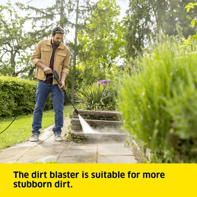 Kärcher K 3 Classic Home Pressure Washer, Pressure: max. 120 bar, Flow Rate: 380 l/h, Area: 25 m²/h, Water Filter, Weight: 4.2 kg, high-Pressure Hose and Gun, Dirt Blaster, Spray Lance, Home Kit