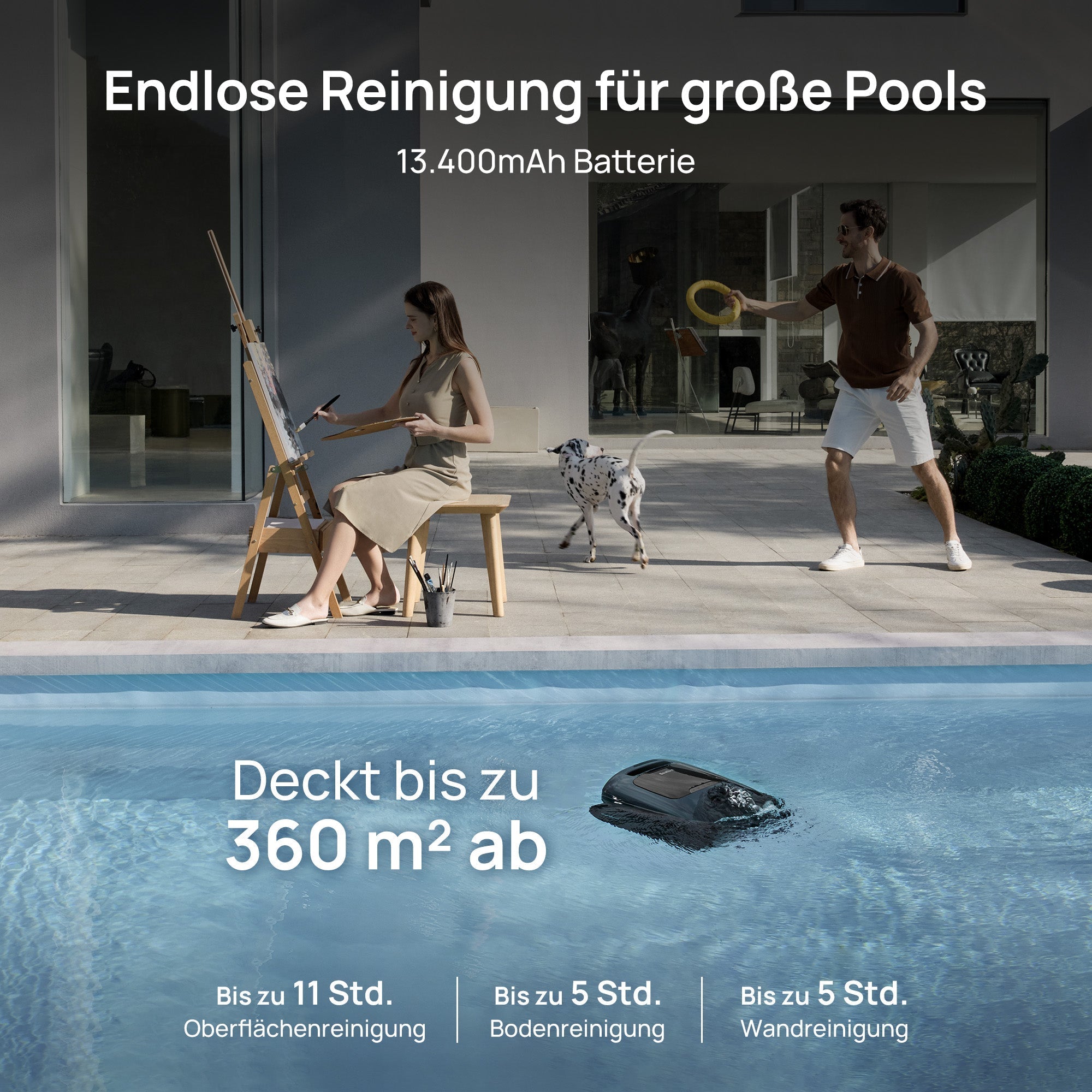 Beatbot AquaSense 2 Pro Robotic Pool Cleaner up to 300 m² + iSkim Ultra Surface Skimmer