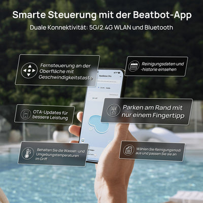 Beatbot AquaSense 2 Pro Robotic Pool Cleaner up to 300 m² + iSkim Ultra Surface Skimmer