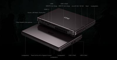 GPD Win Max 2 2023 AMD Ryzen 7 7840U 10.1" WQXGA QHD+ (2560x1600) IPS 32GB LPDDR5x-7500MT/S RAM 2TB SSD AMD Radeon 780M Graphics RDNA3 Windows 11 Handheld Gaming PC + Win Max 2 Protection Case